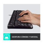 Kit Teclado y Mouse Logitech MK120, USB, Black