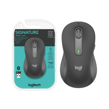 mouse logitech signature m650 silent large left es un dispositivo ergonómico y versátil que ofrece una experiencia de navegación fluida y sin cables.