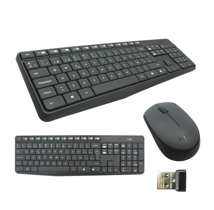 Teclado Logitech + Mouse Mk235 Wireless Usb Sp Black funciona en cuanto el receptor se conecta al puerto USB. Con una confiable conexión inalámbrica.