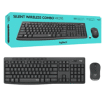 Teclado Logitech + Mouse Mk295 Silent Touch Teclas silenciosos  Conexión 2.4 GHz Alcance inalámbrico de hasta 10 metros contenido Teclado mouse receptor USB nano
