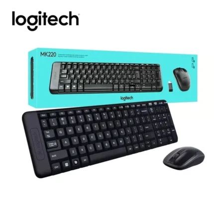 Teclado Logitech + Mouse Mk220 Número de parte 920-004430,Color del Teclado  Negro Duración del Teclado  24 Meses 2 Pilas Diseñado para Casa / Oficina