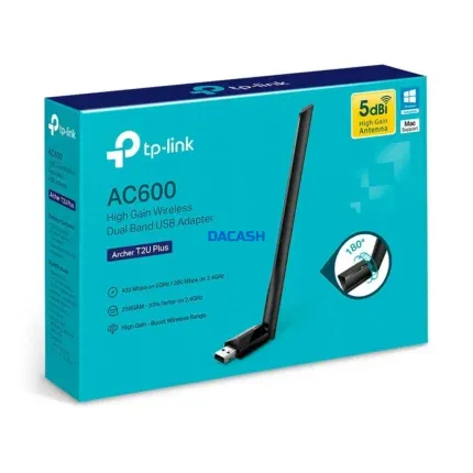 Adaptador USB AC600 Tp-Link Doble Banda T2UB Nano diseñado para mejorar la conectividad inalámbrica de tu PC o laptop.