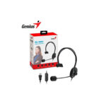 Audífono C/Microf. Genius Hs-100u Mono Usb Black Auricular USB de un solo oído con ajuste micrófono y control en línea para chatear.