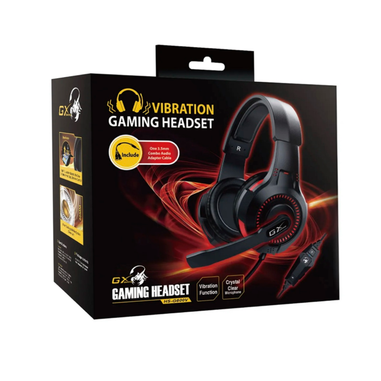 Audífono C/Microf. Genius Hs-G600v Vibration Black se enfocan directamente en un excelente sonido y experiencia de calidad y vibración con juegos.