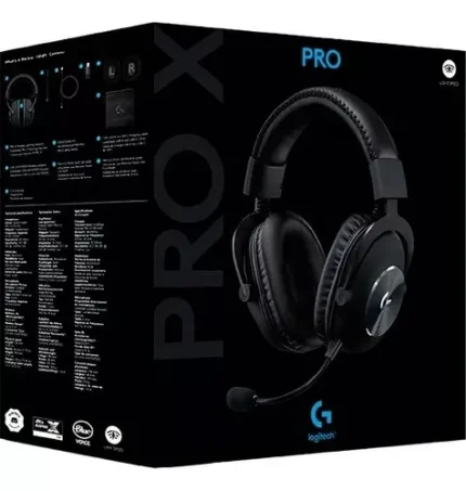 Audifono C/Microf. Logitech G Pro X Black Interfaz USB Rango de Sensibilidad 91.7 dB Rango de Frecuencia 20 Hz - 20 kHz Tipo de Almohadilla Cuero Sintético