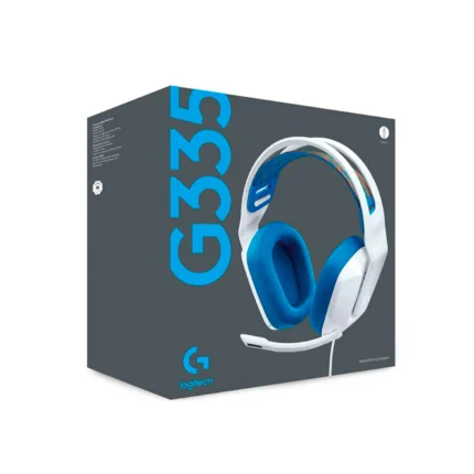 Audifono C/Microf. Logitech G335 White Dimensiones 189 x 180 x 79 mm Peso 240 g (con cable incluido) Conector Toma de audio de 3,5 mm Audífono Transductor 40 mm