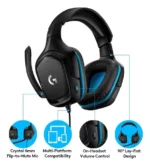 Audifono C/Microf. Logitech G432 7.1 Usb Black Interfaz USB 2.0 Rango de Sensibilidad 107 dB Cable 2 m Iluminación Sin RGB Tipo de Almohadilla Cuero Sintético