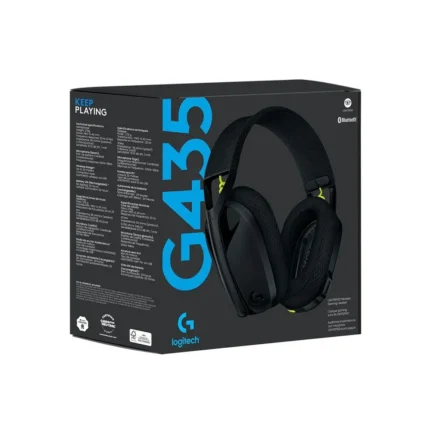 Audifono C/Microf. Logitech G435 Bt / Lightspeed Black Interfaz USB 2.0 + Bluetooth Rango de Sensibilidad 83,1 Rango de Frecuencia 100 Hz - 8 kHz