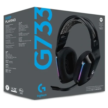Audifono C/Microf. Logitech G733 Lightspeed Black Batería Hasta 29 Horas De Duración Cable De Carga Adaptador Usb-A 2.0 Peso 278 G Alcance 20 M