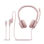 Audifono C/Microf. Logitech H390 Usb Noise Cancelling Rose Disfruta de videollamadas nítidas con una simple conexión USB y un micrófono con supresión de ruido.