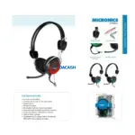Audífono Micronics Citrix + MIC H715 Con Micrófono Conector Jack en L de 3.5 mm Para Audio. Sonido Estéreo. Micrófono Flexible.