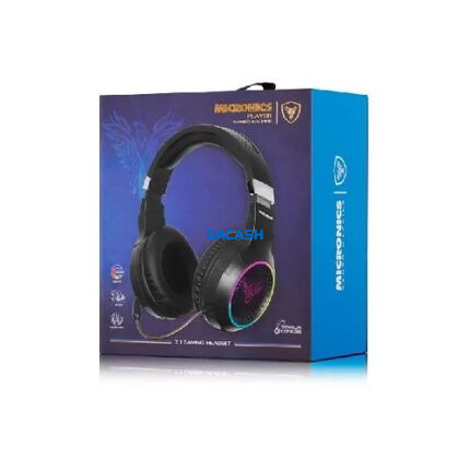 Audífono Micronics Mic-HG855 Player con Micrófono es un audífono gamer diseñado para ofrecer una experiencia de audio envolvente y cómoda