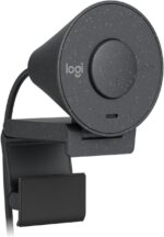 Camara Logitech Brio 300 Fhd 1080p Usb-C (960-001413) Black, Tipo de enfoque: foco fijo Custom Logi 4 element lens with anti-reflective coating, Tapa de privacidad integrada.