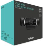 Camara Logitech C922 Pro Stream Fhd 1080p (960-001087) Black, Tipo de enfoque, Enfoque automático, Tipo de lente Cristal.