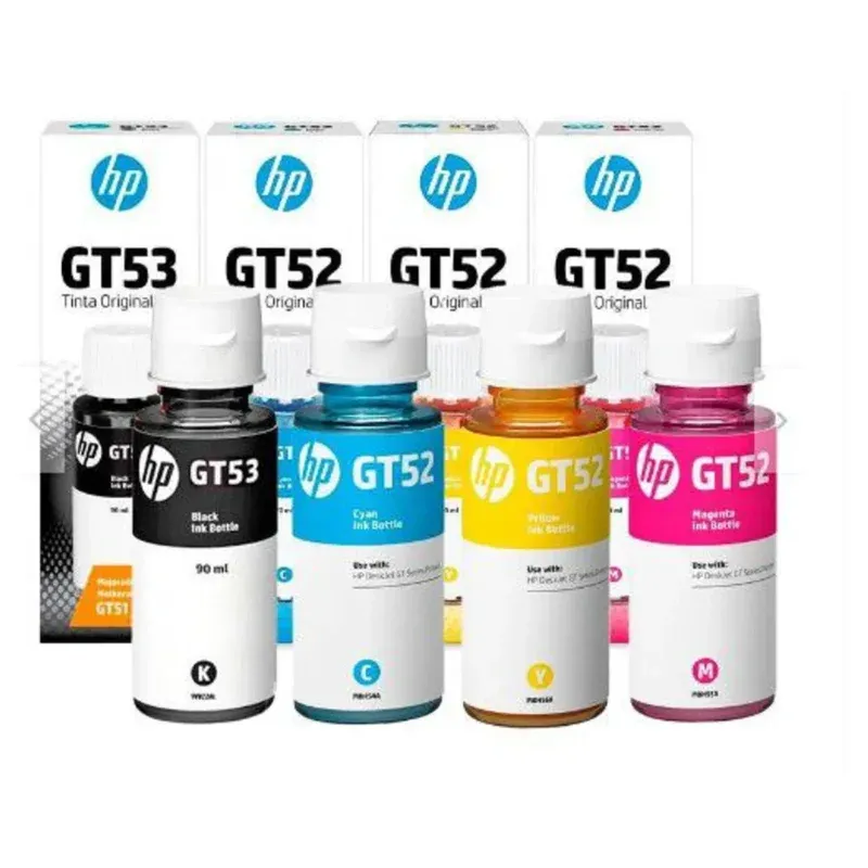 KIT Botella de Tinta HP GT53 | GT52 Negro y colores son la solución perfecta confiable y eficiente para sus necesidades de impresión diarias.