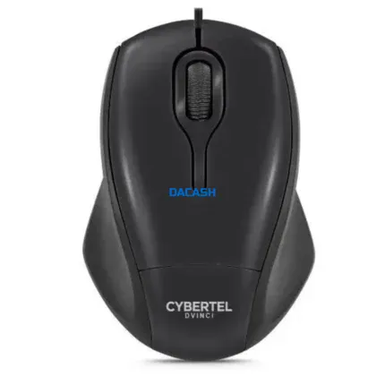 Mouse DVINCI Black CYB M201 USB UV Cybertel es un mouse óptico económico diseñado para tareas diaria de oficina o estudio