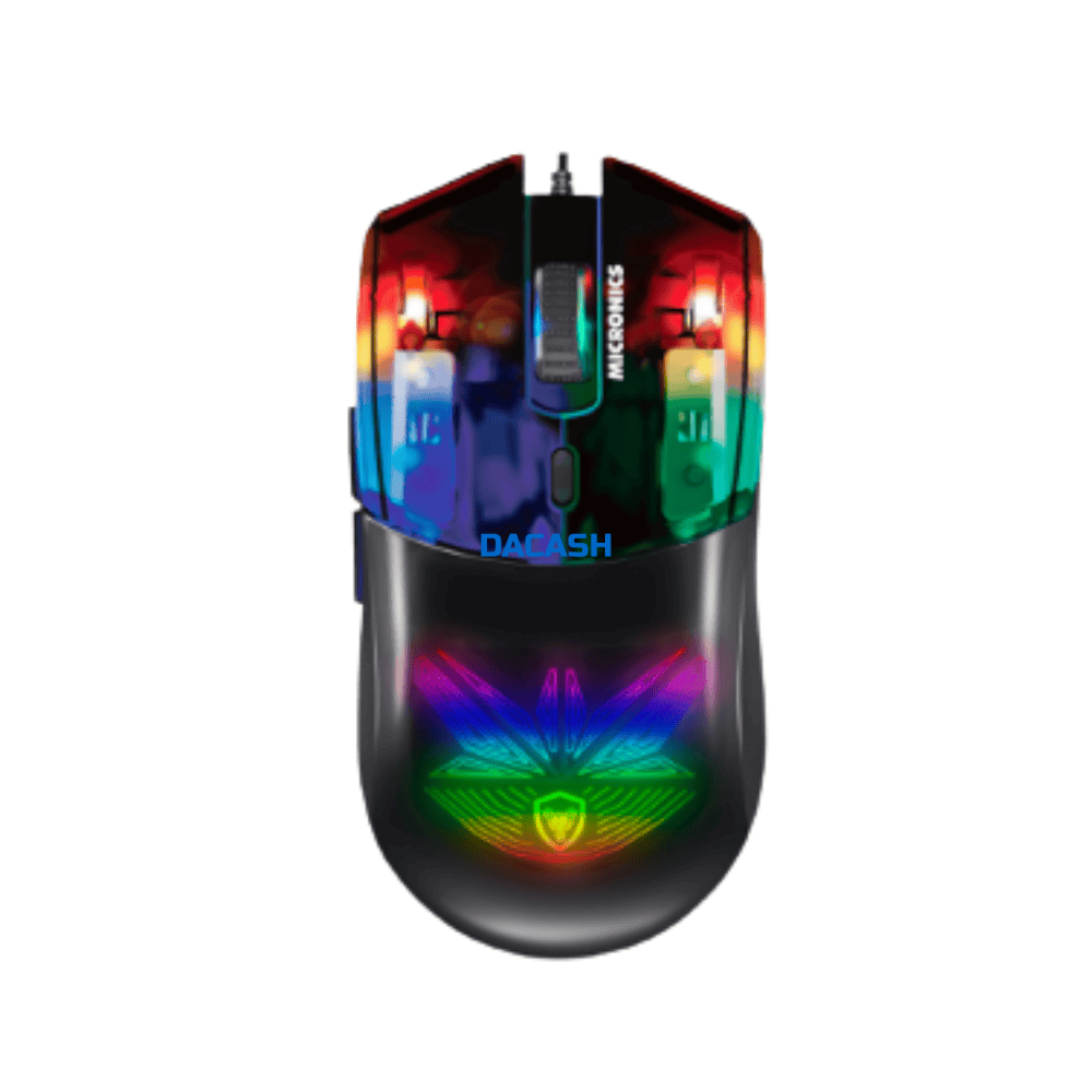 mouse-gamer-micronics-spectre-mic-gm812 Mouse Gamer Micronics Spectre MIC GM812 Diseño Dark Reflex Translúcido Iluminación LED RGB DPI Graduable Hasta 12800. Conexión USB.