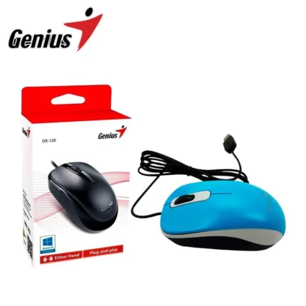 Mouse Genius Dx-110 Usb Optico 1000 Dpi Blue Interfaz USB Motor de sensores Óptico Resolución (DPI) 1000 Número de botones 3 
