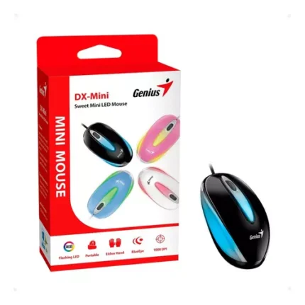 Mouse Genius Dx-Mini Usb Blueeye Rgb Black Conexión Usb. Resolución 1000 Dpi. Sensor Óptico Blueeye. Cantidad De Botones 3. Longitud Del Cable 1.5 M.