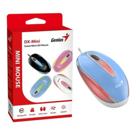 Mouse Genius Dx-Mini Usb Blueeye Rgb Blue Conexión Usb. Resolución 1000 Dpi. Sensor Óptico Blueeye. Cantidad De Botones 3. Longitud Del Cable 1.5 M.