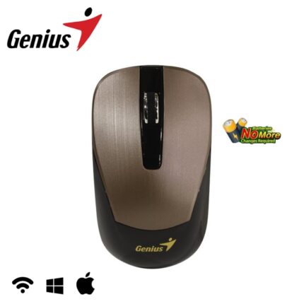 Mouse Genius Eco-8015 Wireless Blueeye Recargable Chocolate Frecuencia RF 2.4 GHz  Resolución (DPI) 1200 Compatibilidad Windows® 7, 8, 8.1, 10,11 / macOS X 10.8