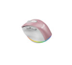 Mouse Genius Ergo 9000s Pro Dual Recargable Wireless/Bt 6-Bot Silent Rgb Pink Resolución dpi 800 / 1200 (predeterminado) / 1600 / 2400 Sensor Óptico