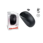 Mouse Genius Nx-7000 Wireless Blueeye Black Frecuencia RF 2.4 GHz  Motor de sensores Ojo azul Resolución (DPI) 1200 Botones 3 Tipo de batería AA Peso Aprox. 56g