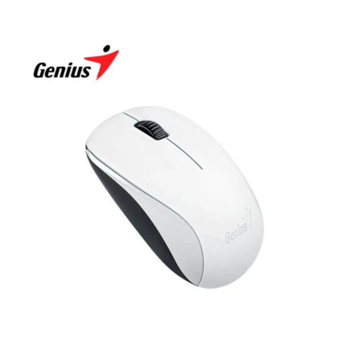 Mouse Genius Nx-7000 Wireless Blueeye White Frecuencia RF 2.4 GHz  Motor de sensores Ojo azul Resolución (DPI) 1200 Botones 3 Tipo de batería AA Peso Aprox. 56g