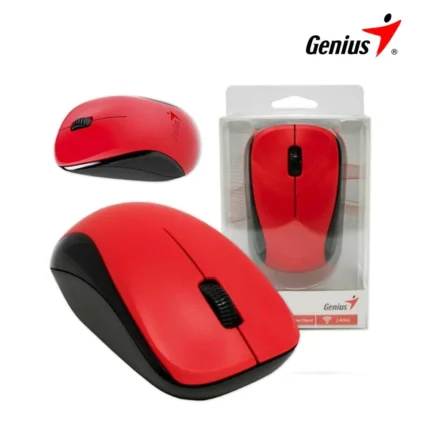 Mouse Genius Nx-7000 Wireless Blueeye Red Frecuencia RF 2.4 GHz  Motor de sensores Ojo azul Resolución (DPI) 1200 Botones 3 Tipo de batería AA Peso Aprox. 56g