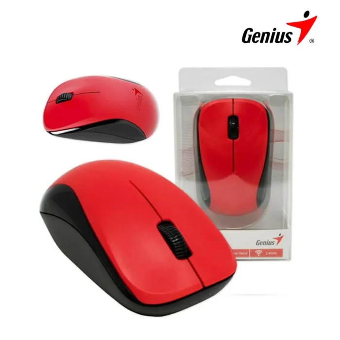 Mouse Genius Nx-7000 Wireless Blueeye Red Frecuencia RF 2.4 GHz  Motor de sensores Ojo azul Resolución (DPI) 1200 Botones 3 Tipo de batería AA Peso Aprox. 56g