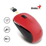 Mouse Genius Nx-7000 Wireless Blueeye Red Frecuencia RF 2.4 GHz  Motor de sensores Ojo azul Resolución (DPI) 1200 Botones 3 Tipo de batería AA Peso Aprox. 56g