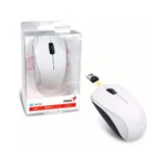 Mouse Genius Nx-7000 Wireless Blueeye White Frecuencia RF 2.4 GHz  Motor de sensores Ojo azul Resolución (DPI) 1200 Botones 3 Tipo de batería AA Peso Aprox. 56g