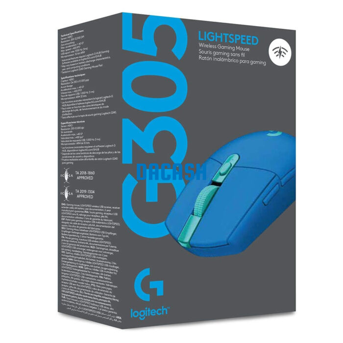 Mouse Logitech G305 Ligthspeed Wireless Blue  en color azul es un mouse inalámbrico diseñado para ofrecer un rendimiento de alta precisión en un diseño compacto.