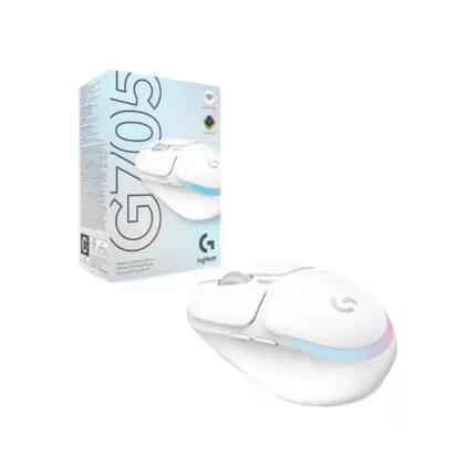 Mouse Logitech G705 Ligthspeed Wireless Lightsync Rgb White Color Blanco Dimensiones 39,4 x 68,1 x 105,8 mm Peso 85 g Botones 6, Totalmente programables