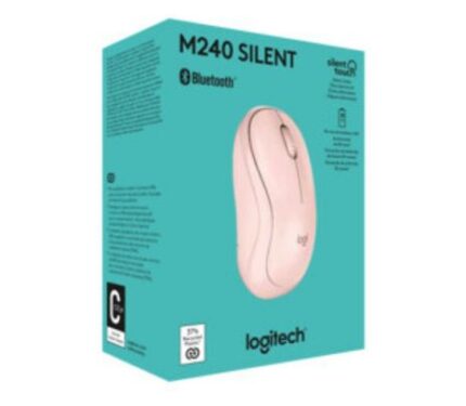 Mouse Logitech M240 Silent Wireless Bt Rose se conectan en segundos con una conexión Bluetooth confiable para emparejar y reproducir sin necesidad de adaptador