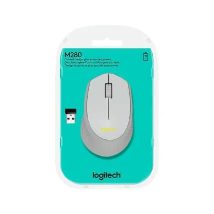 Mouse Logitech M280 Wireless Gray Interface Inalámbrico 2.4 Ghz usb Sensor 1000 dpi Información adicional nano receptor USB Comodidad para ambas manos.