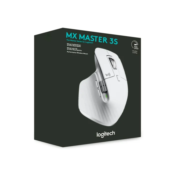 Mouse Logitech Mx Master 3s Wireless 8k Usb-C Pale Grey Sensor Alta precisión DPI 200-8000 dpi Darkfield 7 botones (click izquierdo/derecho, avance/retroceso