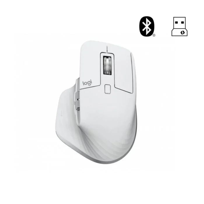 Mouse Logitech Mx Master 3s Wireless 8k Usb-C Pale Grey Sensor Alta precisión DPI 200-8000 dpi Darkfield 7 botones (click izquierdo/derecho, avance/retroceso