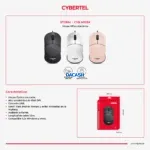 Mouse Storm Black M103K USB 1000DPI Cybertel es un dispositivo óptico alámbrico de diseño ergonómico y acabado brillante, ideal para oficina
