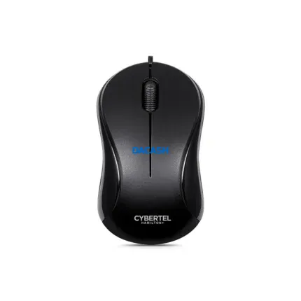 Mouse USB Hamilton+ CYB M209K+ de Cybertel es un mouse óptico alámbrico básico de color negro, diseñado para tareas de oficina y uso diario.