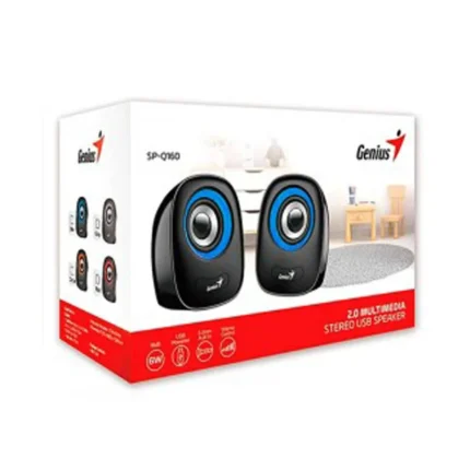 Parlante Genius Sp-Q160 6w Usb Power Blue Dimensiones: 10x10x10 Cantidad de parlantes 2 Incluye  Parlantes 6W. Manual