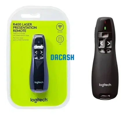 Puntero Logitech R400 Wireless 15m Red Laser Tipo de conexión usb Distancia inalámbrico máxima 15m Con puntero laser si Compatibilidad Windows 10,11 ,Windows8,