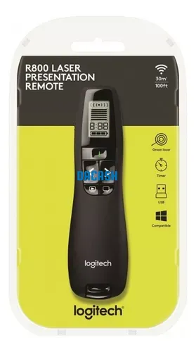 Puntero Logitech R800 Wireless 30m Green Laser Tipo de conexión: usb Tipo de alimentación pila Distancia inalámbrico máxima 30 metros Con puntero laser si