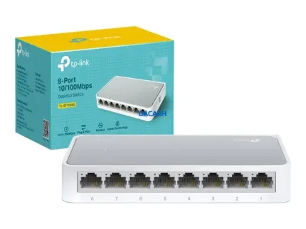 Switch TP-Link 8 puertos TL-SF1008D 10/100Mbps cuenta con puertos para extender la conexión cableada de red, puerto para la alimentación