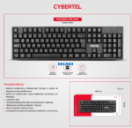 Teclado Cybertel Rocker CYB K100 Negro Con un diseño ergonómico podrás desplazarte con total comodidad y potenciar tus actividades
