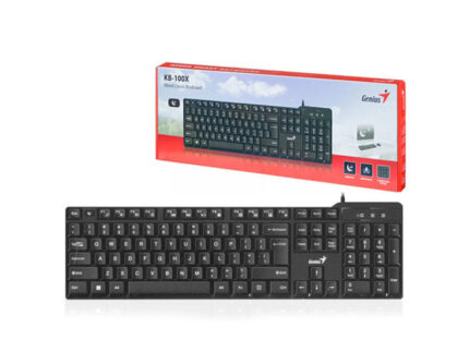 Teclado Genius Kb-100x Usb Sp Black interfaz USB 2.0 Dimensiones 434.8 x 181.9 x 30.5 mm. Peso Aprox. 466 longitud Del Cable 1.4 mts Compatibilidad Windows/Mac