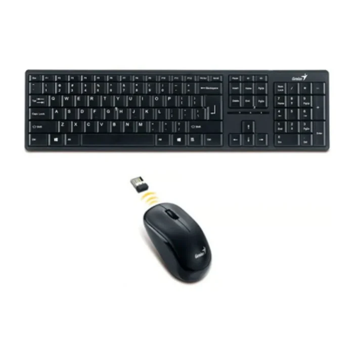 Teclado Genius + Mouse Slimstar 8230 Wireless/Bluetooth Multimedia Sp Black Combo Inalámbrico Bluetooth.