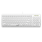 Teclado Genius Slimstar Q200 Usb Multimedia Sp Blanco Teclas Multimedia Con 12 tecla Multimedia se hace mucho más fácil el acceso a internet, labores de oficina