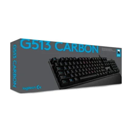 Teclado Logitech G513 Carbon Lightsync Gaming Rgb Black Tipo de teclado Mecánico Conectividad Alámbrico Interfaz USB Anti-ghosting No Iluminación Sí Color Negro