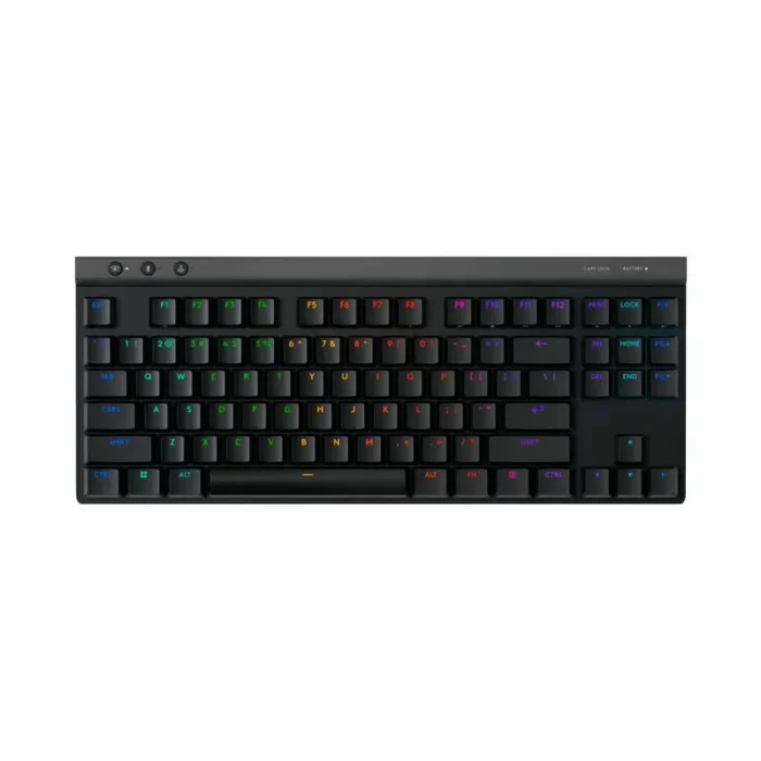 Teclado Logitech G515 Tkl Lightspeed/Bt Lightsync Rgb Black Tipo de teclado Mecánico Conectividad Inalámbrico Interfaz Receptor USB/Bluetooth Switch Tactile